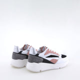 Girl's white and pink leather sneakers by Giga Shoes.