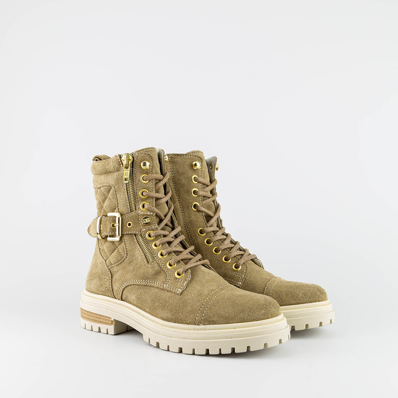 Anouk_Beige Cookie Combat Boot