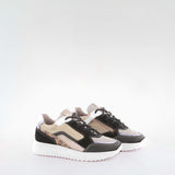 Girl's black suede sneakers by Giga Shoes