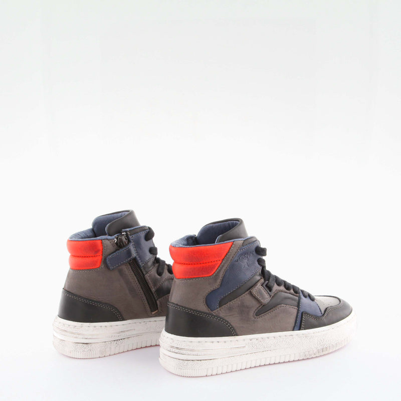 Boy's black leather sneakers by Giga Shoes