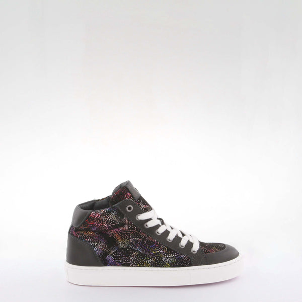 Girl's black suede sneakers by Giga Shoes