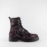 Girl's multicolor leather combat boot by Giga Shoes