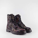 Girl's multicolor leather combat boot by Giga Shoes