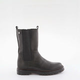 Girl's black leather high boot by Giga Shoes