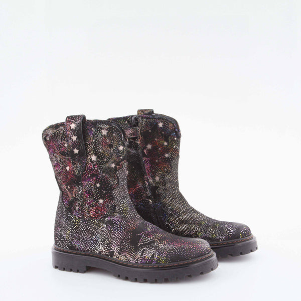 Kika Multicolor/Black Suede/Leather Ankle Boots