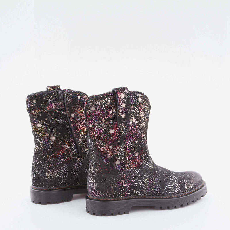 Kika Multicolor/Black Suede/Leather Ankle Boots