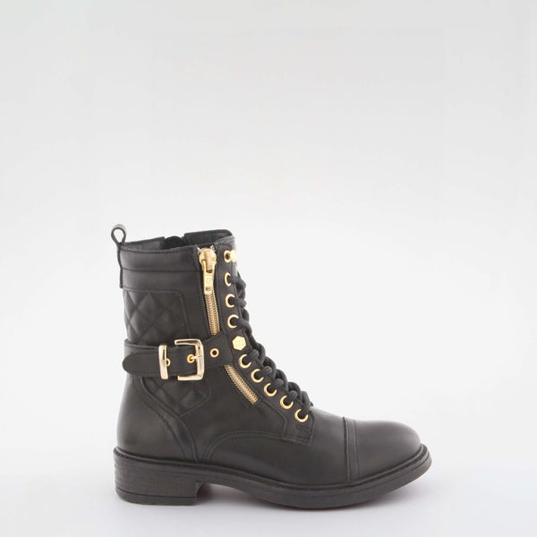 Girl's black leather boot by Giga Shoes