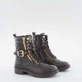 Girl's black leather boot by Giga Shoes