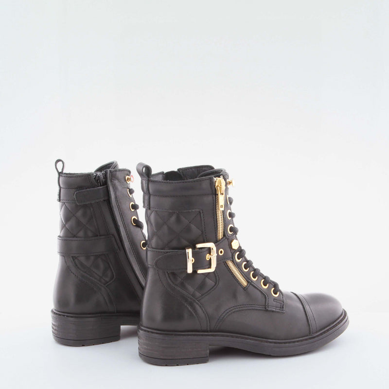 Girl's black leather boot by Giga Shoes