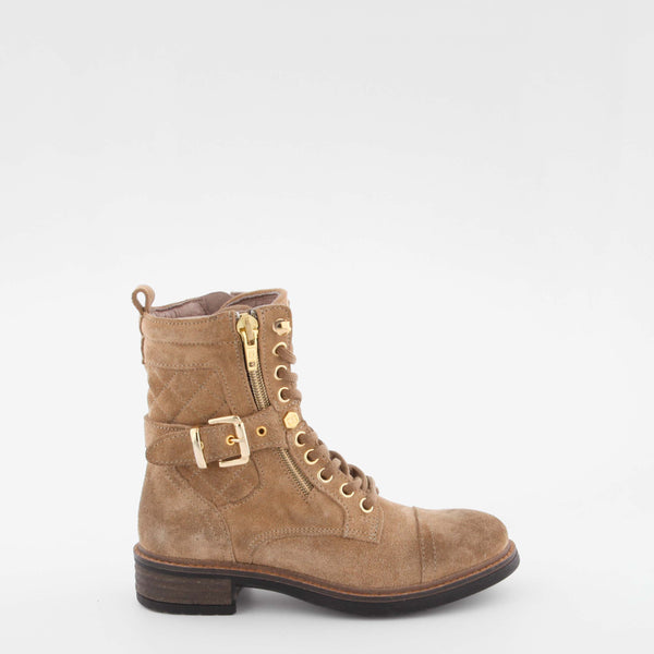 Girl's beige suede boot by Giga Shoes