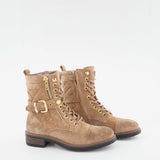 Girl's beige suede boot by Giga Shoes