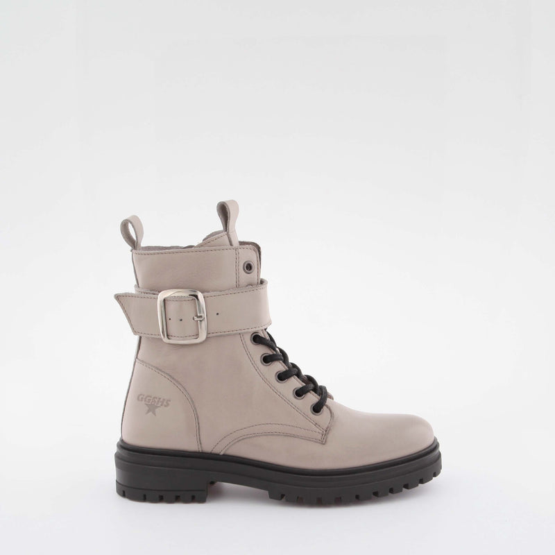 Girl's light taupe leather boot by Giga Shoes