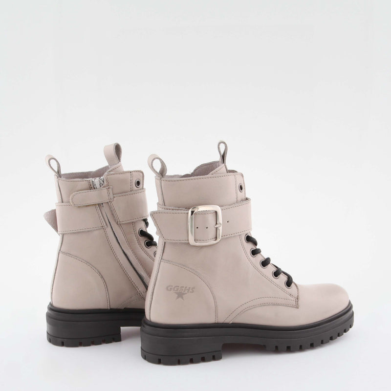 Girl's light taupe leather boot by Giga Shoes