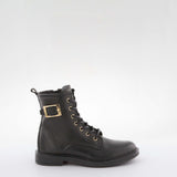 Girl's black leather boot by Giga Shoes