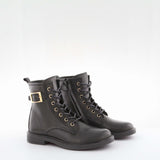 Girl's black leather boot by Giga Shoes