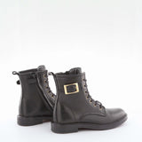 Girl's black leather boot by Giga Shoes