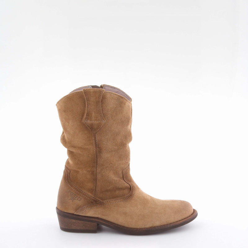 Girl's beige suede boot by Giga Shoes