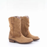 Girl's beige suede boot by Giga Shoes