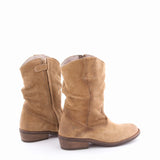 Girl's beige suede boot by Giga Shoes