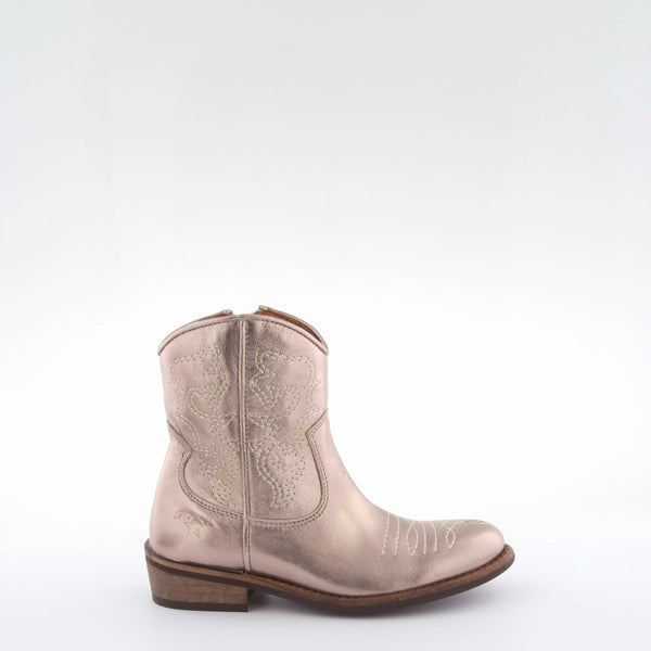 Girl's gold leather boot by Giga Shoes