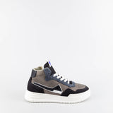 Isaac Grey Leather High Sneaker