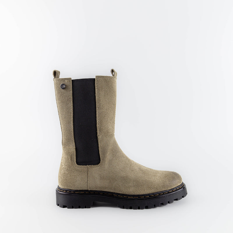 Emily Taupe Leather Chelsea Boots