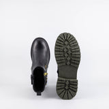 Nala Black Leather Combat Boots