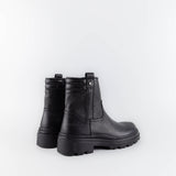 Raya Black Leather Combat Boots