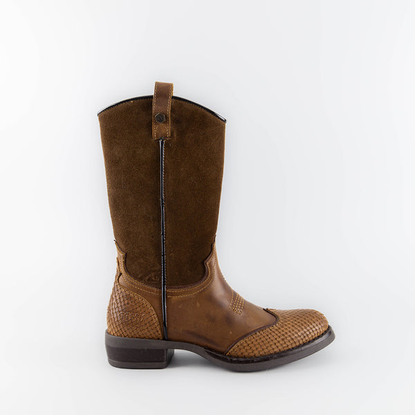Lexi Cognac Leather Western Boots