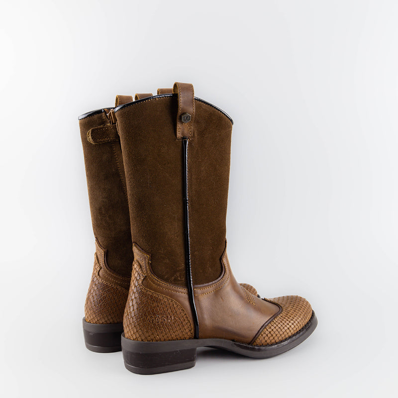 Lexi Cognac Leather Western Boots